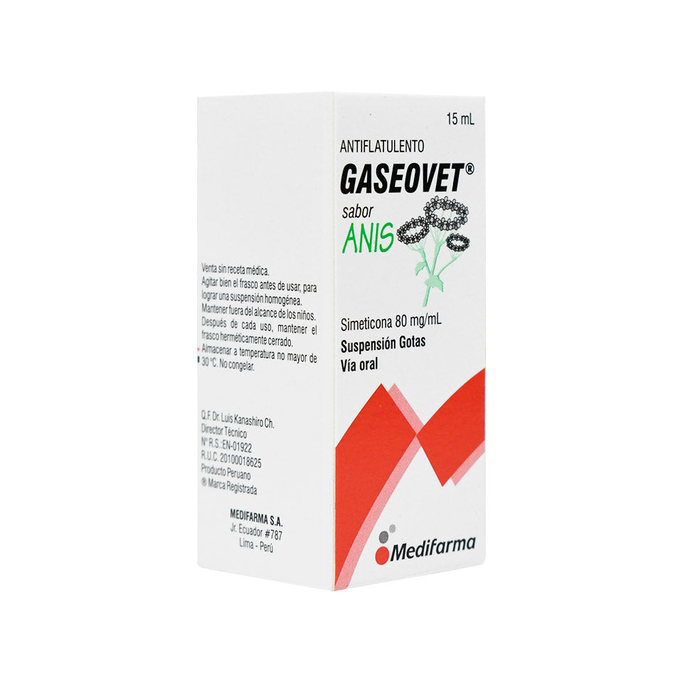 GASEOVET 80MG/ML SOL. GOTAS - FRASCO X 15ML