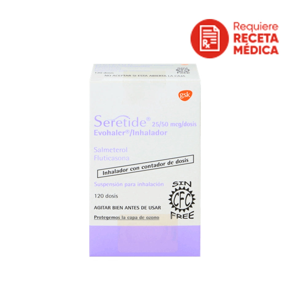 SERETIDE 25/50MCG INHALADOR - FRASCO 120DSS