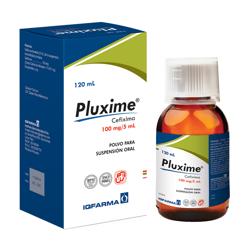 PLUXIME 100MG/5ML POLVO PARA SUSP. ORAL - FRASCO X 120ML