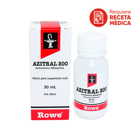 AZITRAL 200MG/5ML POLVO PARA SUSPENSION ORAL FRASCO X 30ML