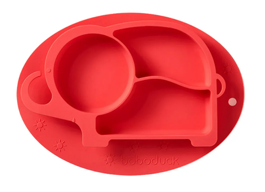 PLATO ANTIDESLIZANTE ELEFANTE ROJO