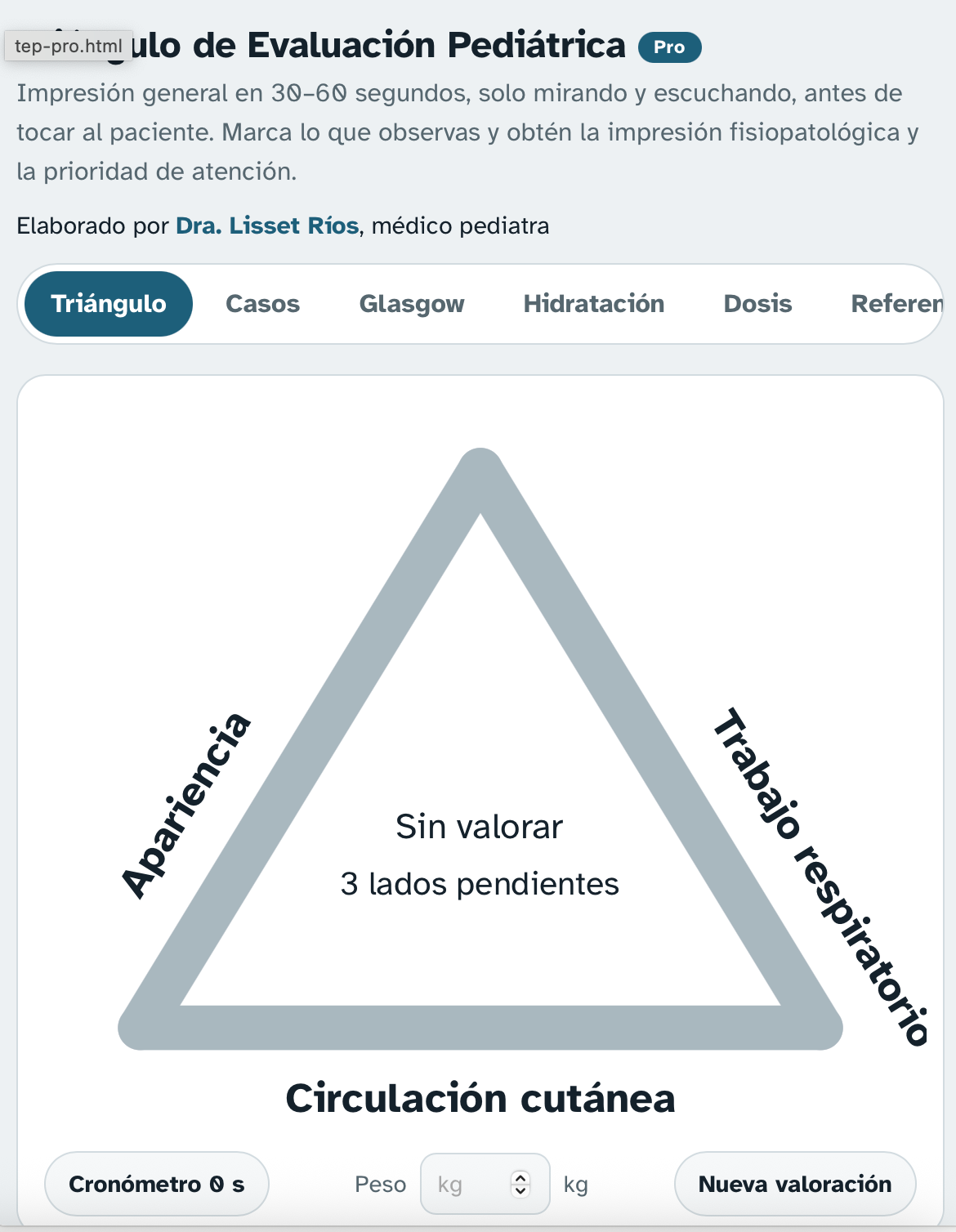 TEP Gratis: Triángulo de Evaluación Pediátrica + prueba de 5 días