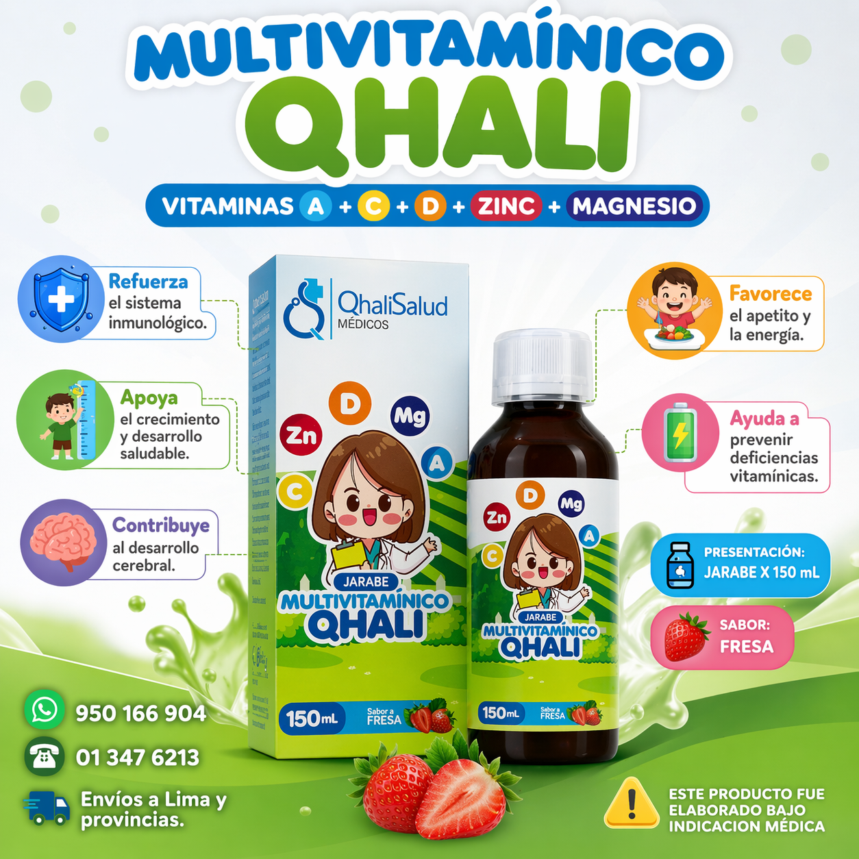 MULTIVITAMINICO QHALI JARABE FRASCO X 150ML