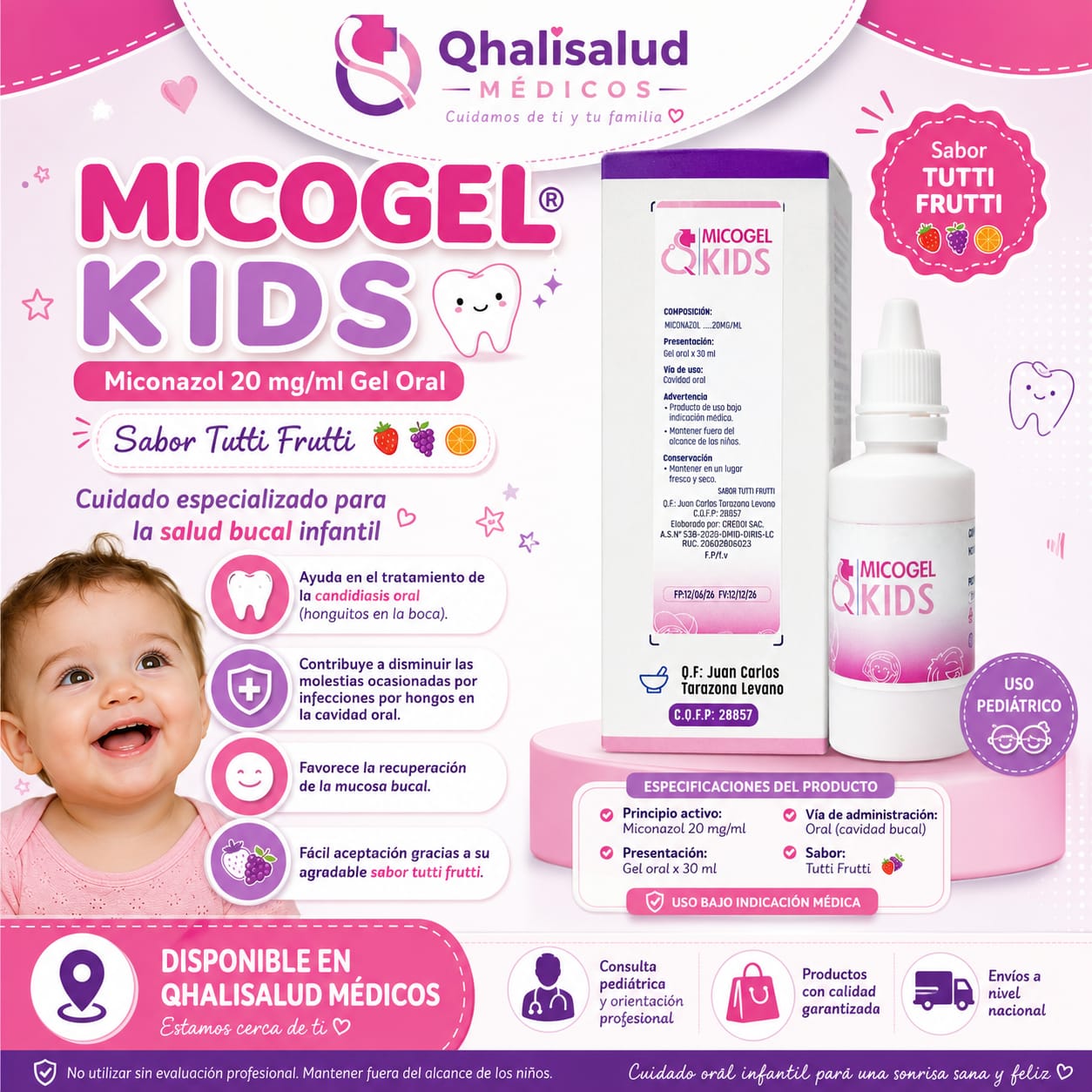 MICONAZOL 2% gel oral