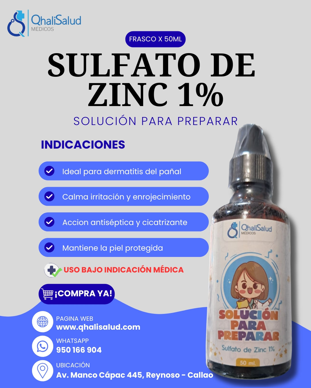 Sulfato de Zinc al 1%